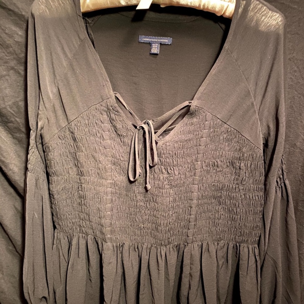 American Eagle Black 3/4 Sleeve